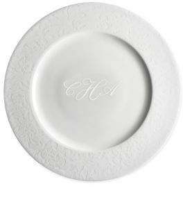 Personalized Peony Lace Charger Plate