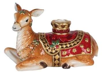 Renaissance Holiday Resting Deer Candle Holder