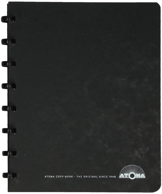 atoma - Basic Notizbuch kariert 5mm, Schwarz A5