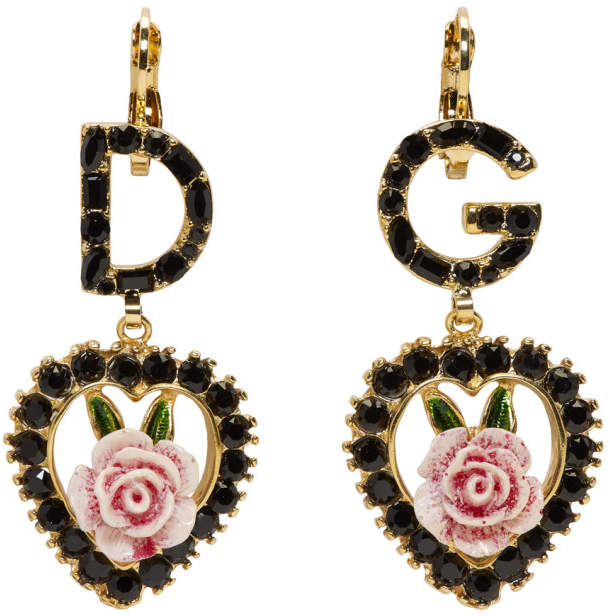 Black Heart Earrings