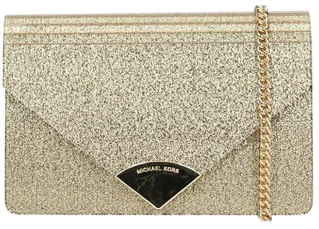 Michael Kors Barbara Md Envelope Clutch Bag - GOLD - STYLE
