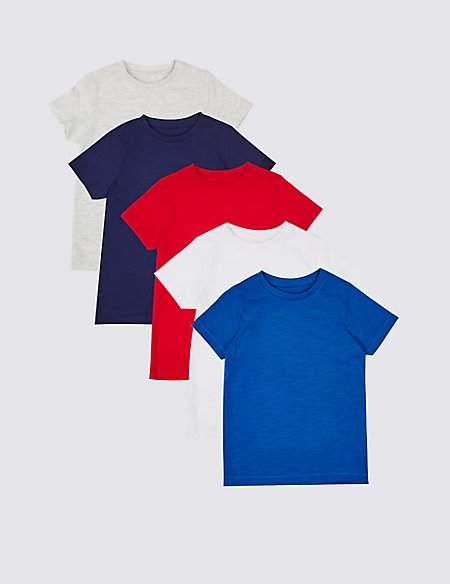 5 Pack Cotton Rich Tops (3 Months - 7 Years)