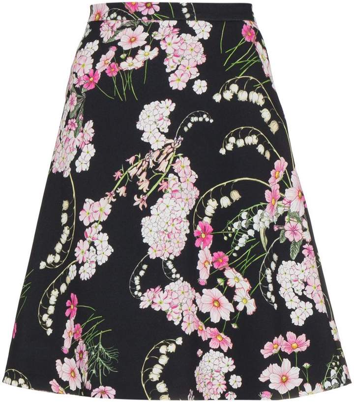 lily of the valley printed skirt