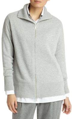 Wool Zip-Front Sweater