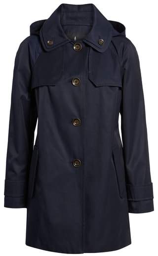 Removable Hood Rain Coat