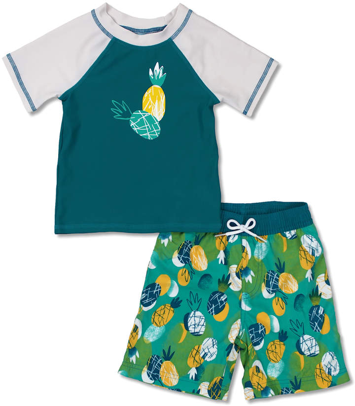 Green Pineapple Rashguard & Trunks - Infant & Toddler