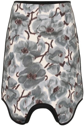 Calvin Klein Asymmetric printed scuba skirt