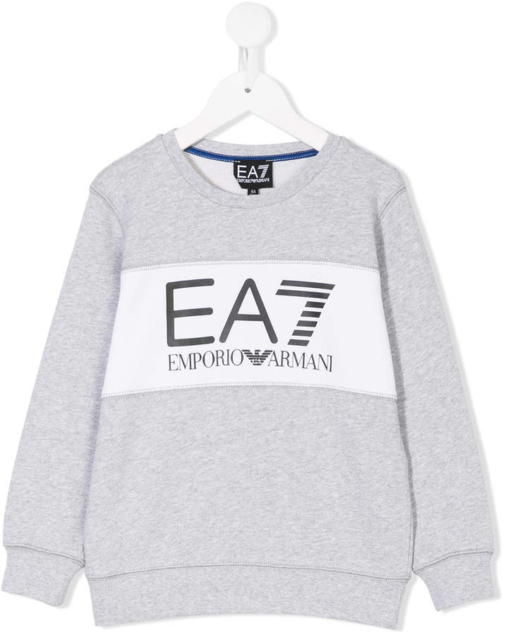 Ea7 Kids printed logo sweatshirt