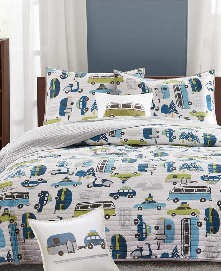 Ink+ivy Ink+Ivy Kids Road Trip Reversible 4-Pc. Quilted Full/Queen Coverlet Set Bedding