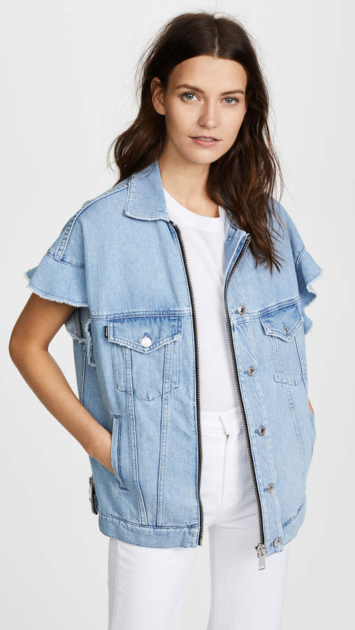 Cap Sleeve Denim Jacket