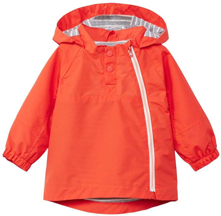 Baby Boys Asymmetric Zip Raincoat