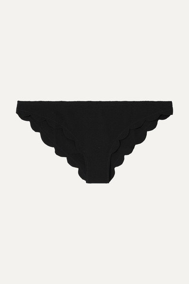 Broadway Scalloped Triangle Bikini Briefs - Black