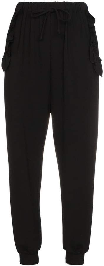 Scallop frill track pants