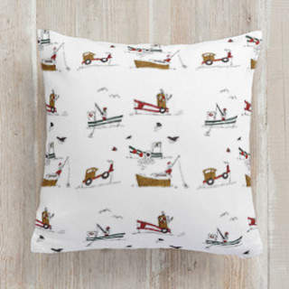 Gone Fishing Square Pillow