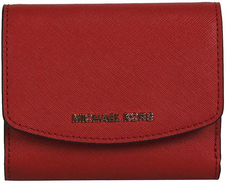 Michael Kors Logo Plaque French Wallet - RED - STYLE