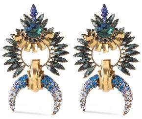 Gold-Tone Crystal Earrings