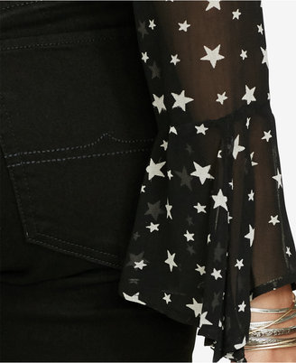 Denim & Supply Ralph Lauren Star-Print Necktie Blouse - ShopStyle Women