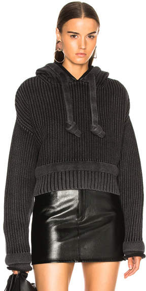 Chunky Trim Cropped Hoodie