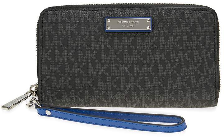Michael Kors Large Multifunction Wallet - Black/Electric Blue - ONE COLOR - STYLE