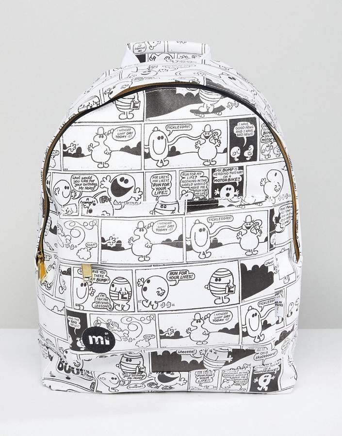 x Mr.Men – Rucksack mit Retro-Comicstreifen