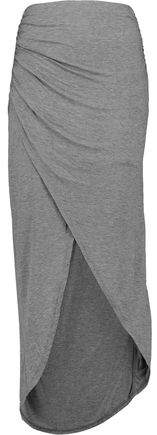 Tiana Ruched Jersey Midi Skirt