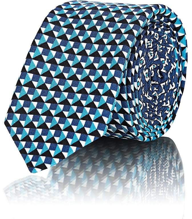 Men's Mixed-Print Silk Necktie