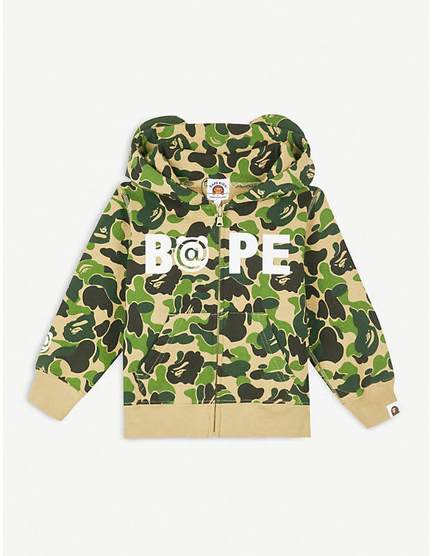 Camouflage-print cotton-jersey hoody 4-8 years
