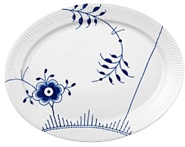 Blue Fluted Mega Oval Platter