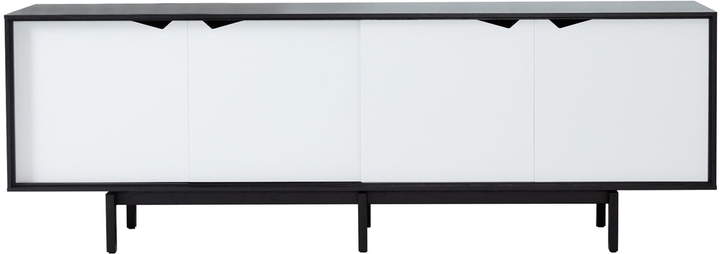 Andersen Furniture - S1 Sideboard, Eiche schwarz lackiert/ Türen Weiß