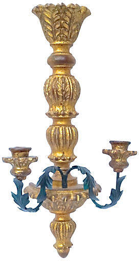 Giltwood Acanthus Candle Sconce