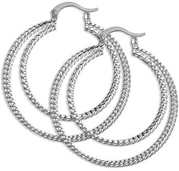 Fashionvictime Ohrringe Ohrringe Damen - Versilbert Kreolen Modeschmuck