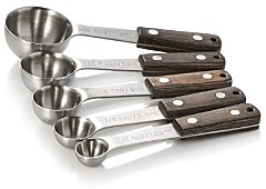Schmidt Brothers Kitchen 5-Piece Ash Measuring Spoons - 100% Exclusive
