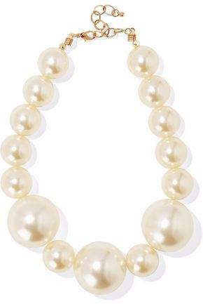 Gold-Tone Faux Pearl Necklace