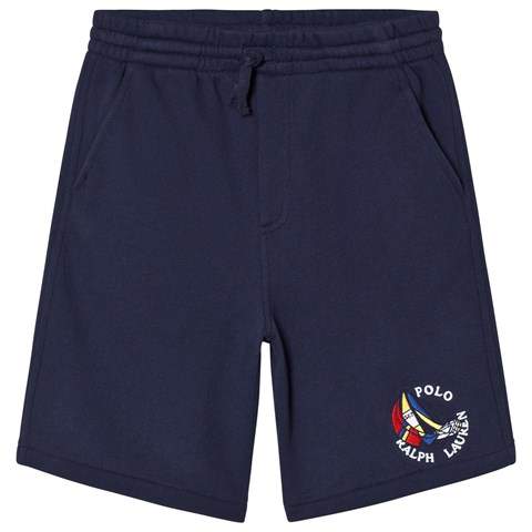 Navy Regatta Ship Logo Fleece Shorts