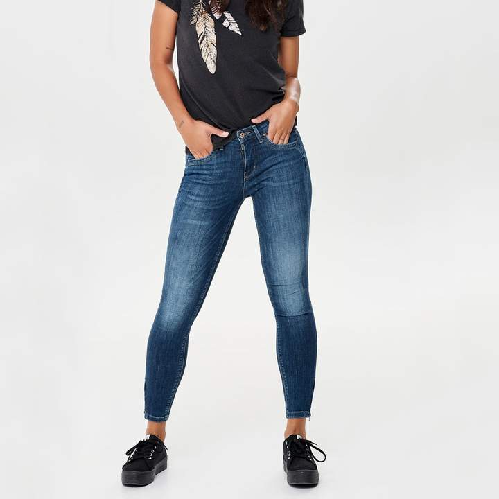 Zipped Ankle Skinny Jeans
