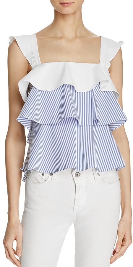 Striped Ruffle Top - 100% Exclusive