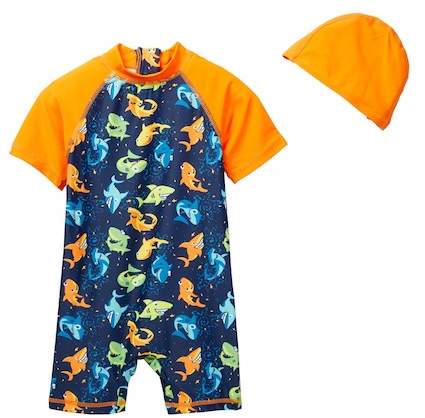 Envya Swimwear Shark 2-Piece Sunsuit Swimsuit (Baby & Toddler Boys)
