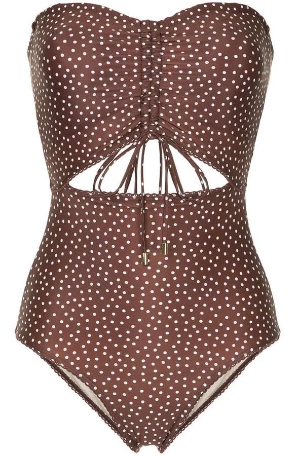 Peony Freckle ruched swimsuit