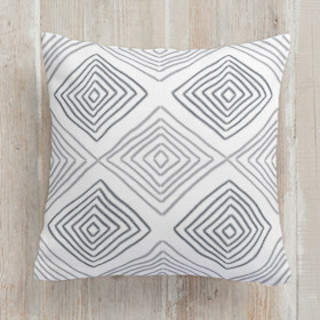 Hand Drawn Ikat Self-Launch Square Pillows