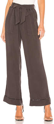 Bella Dahl Trimmed Belted Wide Leg Pant
