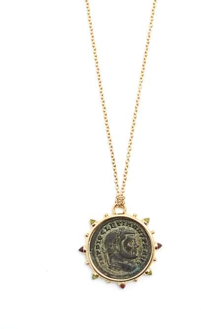 DUBINI Empires semi-precious stone & yellow-gold necklace