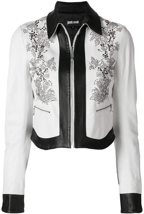 monochrome bead detail jacket