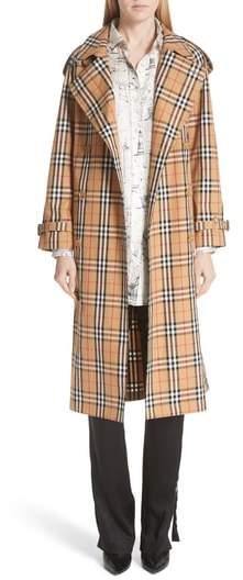 Eastheath Vintage Check Trench Coat