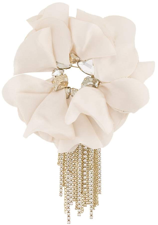 Blumenbrosche mit Schmucksteinen