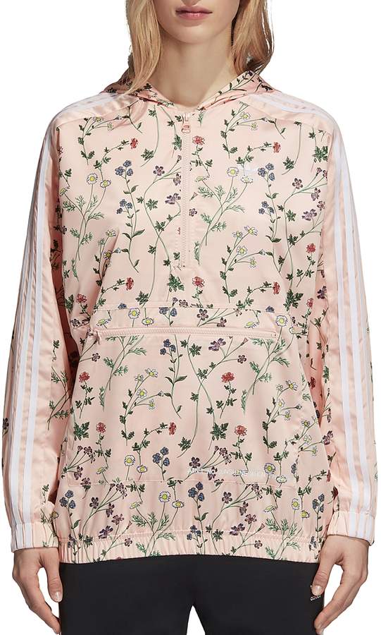 Floral Print Windbreaker Jacket