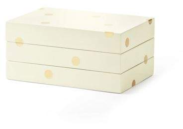 Gold Dot LacquerTM 7.25-Inch x 5-Inch Stacking Box