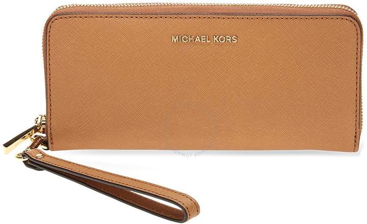 Michael Kors Jet Set Tavel Leather Continental Wallet - Acorn - ONE COLOR - STYLE