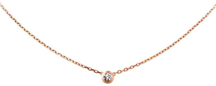 Large Pink Gold Diamants Légers Necklace