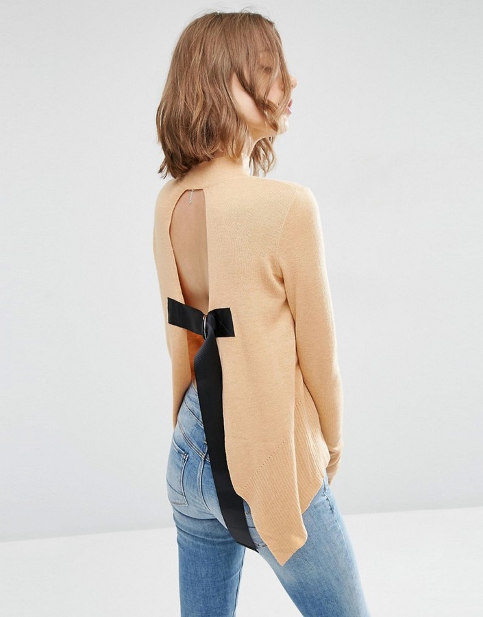 Sweater with Open Back