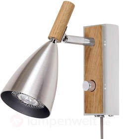 Wandlampe Frank 2.0 LED alu eiche